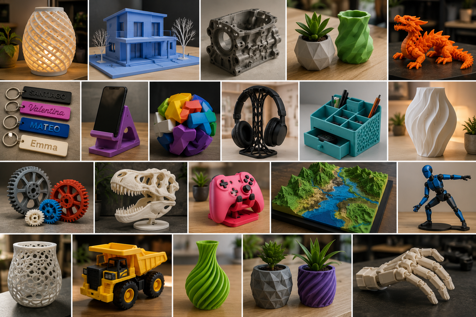 Catálogo de productos KAPAKAPA3D fabricados mediante impresión 3D